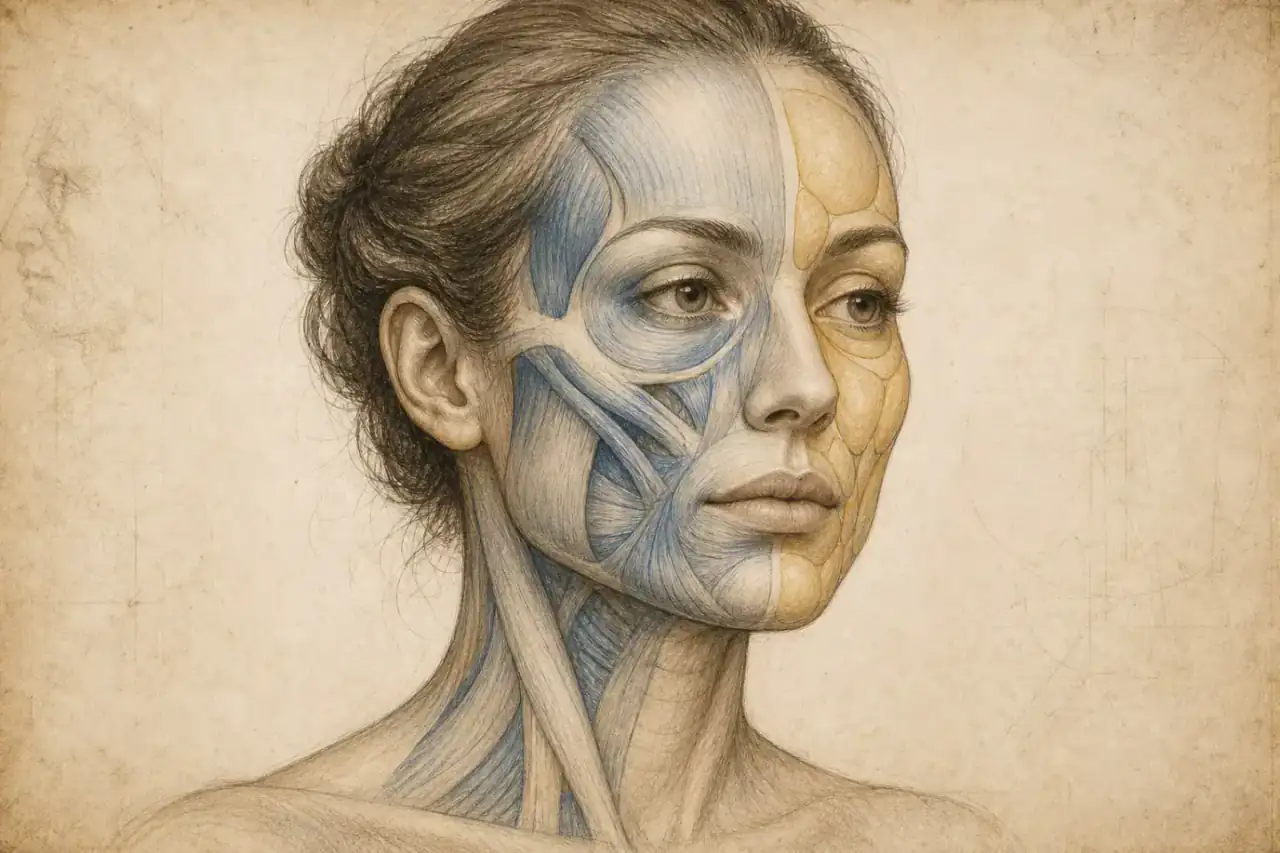 Profile Polish in New York City — Dagan MD Renaissance-style injectables study of facial expression and volume compartments for profile-balancing treatment; not an actual patient result